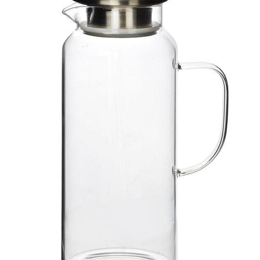 Modern Kitchen Krug mit Deckel aus Borosilikatglas 1 9 l