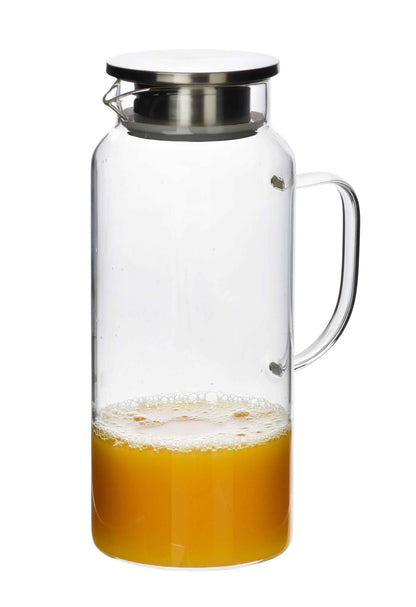 Modern Kitchen Krug mit Deckel aus Borosilikatglas 1 9 l