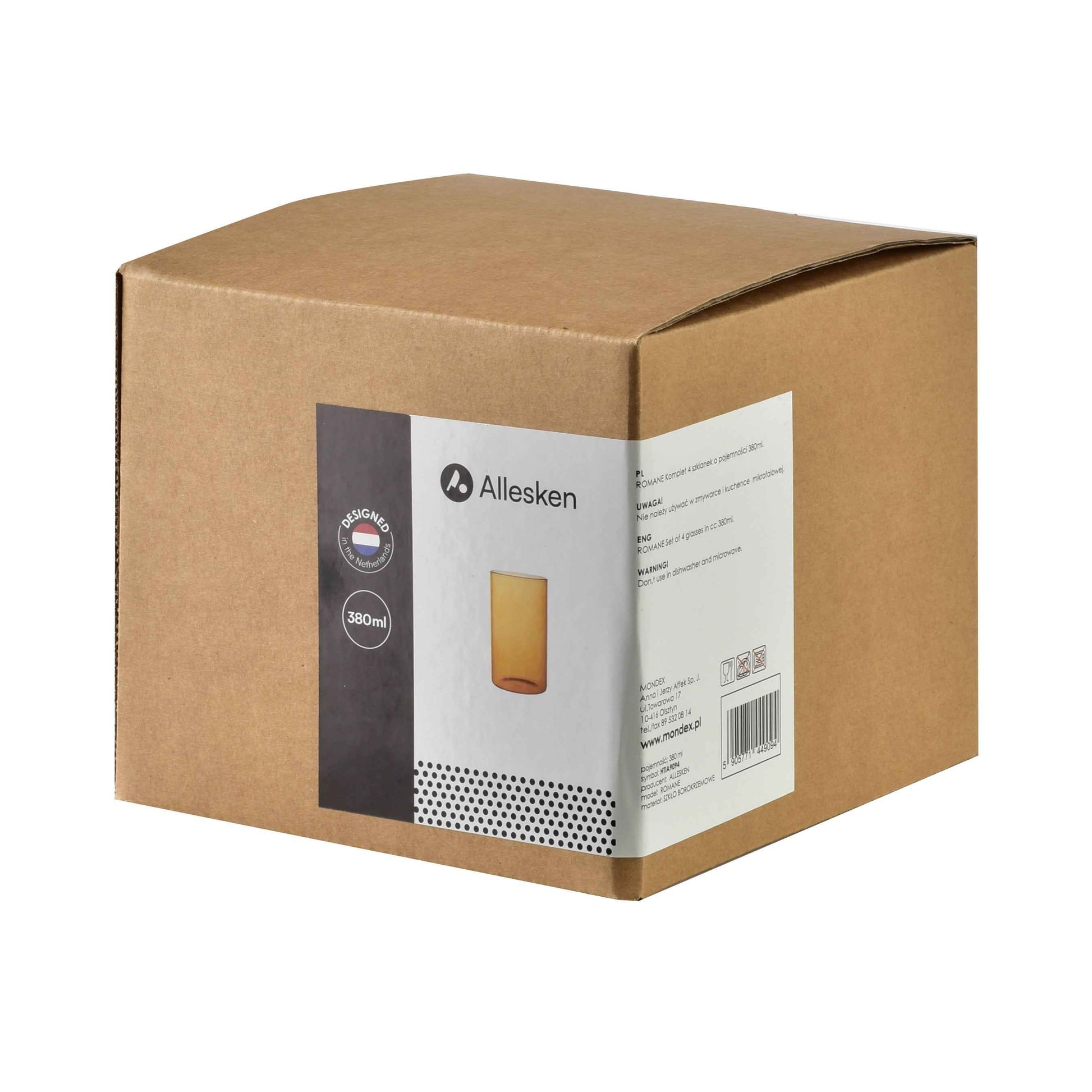 Romane Set mit 4 Silikatgläsern 380 ml