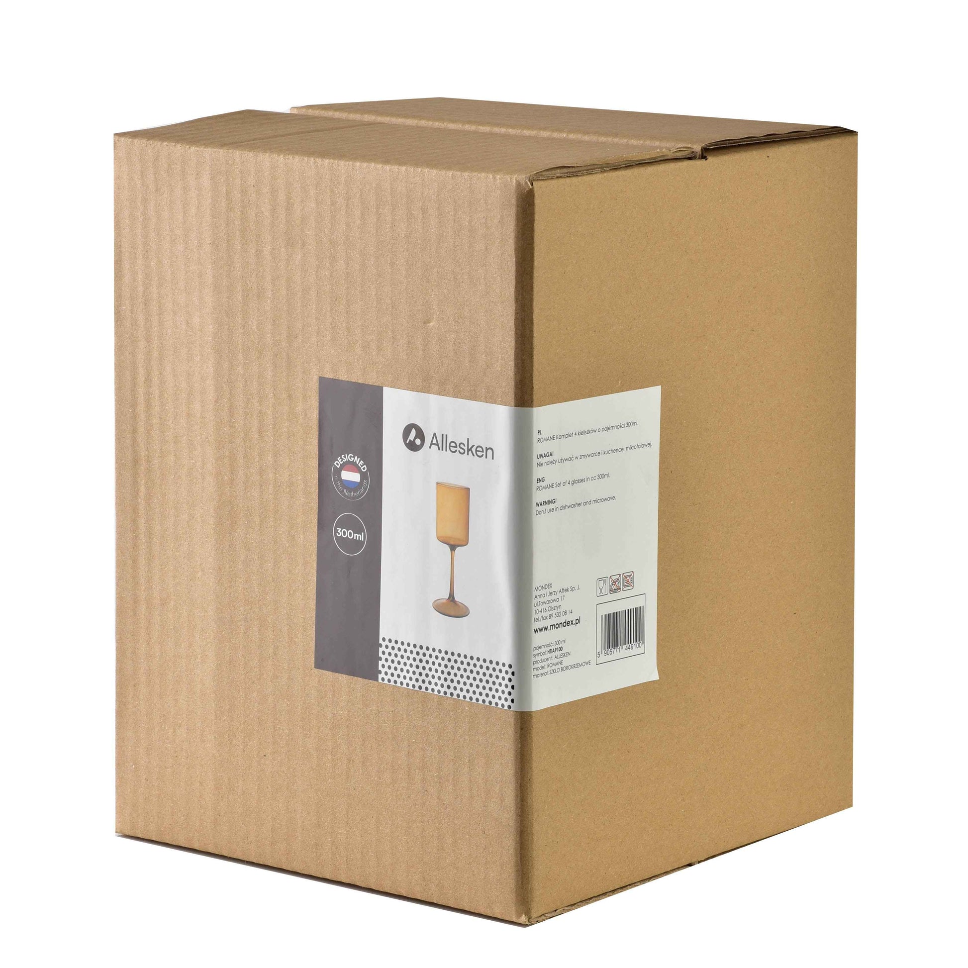 Romane Set mit 4 Gläsern 300 ml Borosilikatglas