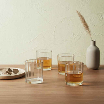 Elise Stripes Set mit 4 Gläsern 310 ml transparent
