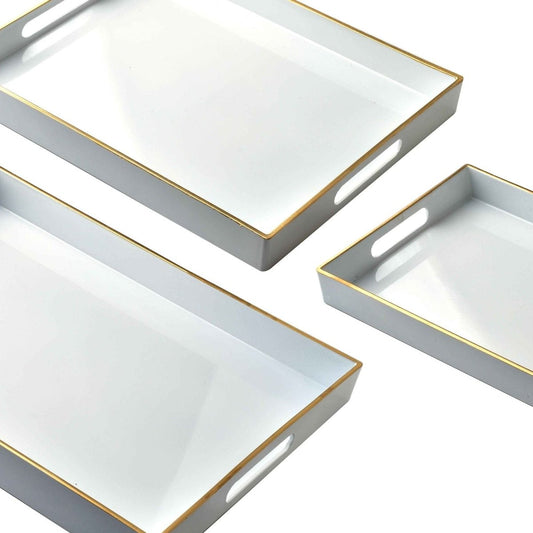 Blanche White Set mit 3 dekorativen Tabletts - tinkie.de