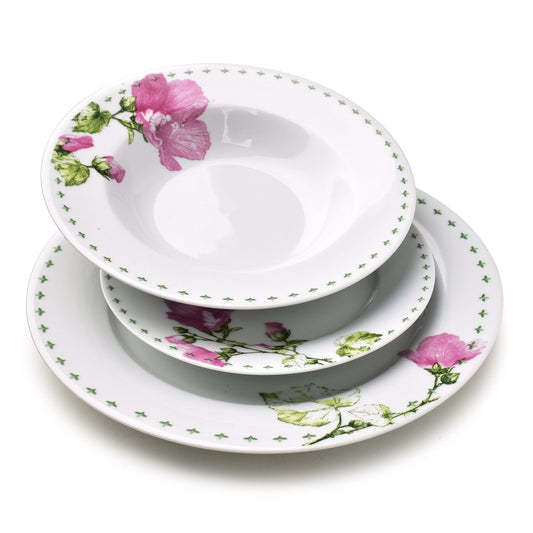 LEA Mallow 18 teiliges Geschirrset 21 8 cm/19 2 cm/27 cm Suppenteller 220 ml - tinkie.de