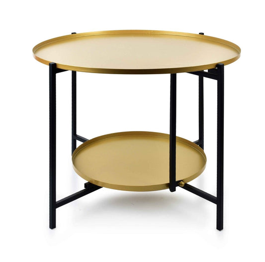 Lucas BLACK&amp Gold Zweistufiger Couchtisch 60 5 x H 45 cm - tinkie.de
