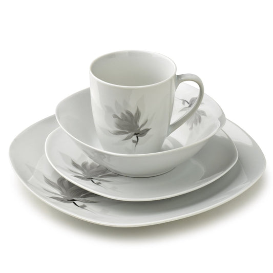 Magnolia 16 teiliges Geschirrset Tasse 370 ml / Schüssel 500 ml 17/19 5/25 5 cm - tinkie.de