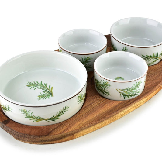 Modern Kitchen Schneidebrett mit 4 Schalen x 4 cm () Rosmarin 160 ml / 120 ml / ml - tinkie.de