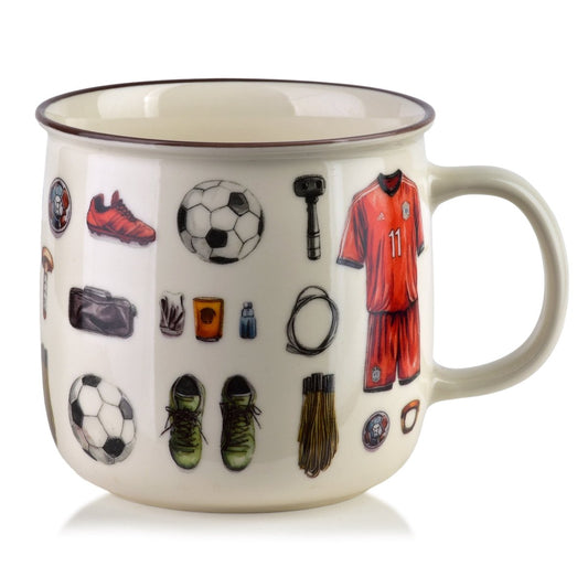 Norman Kaffeebecher (450ml) mit Fußball-Motiv - tinkie.de