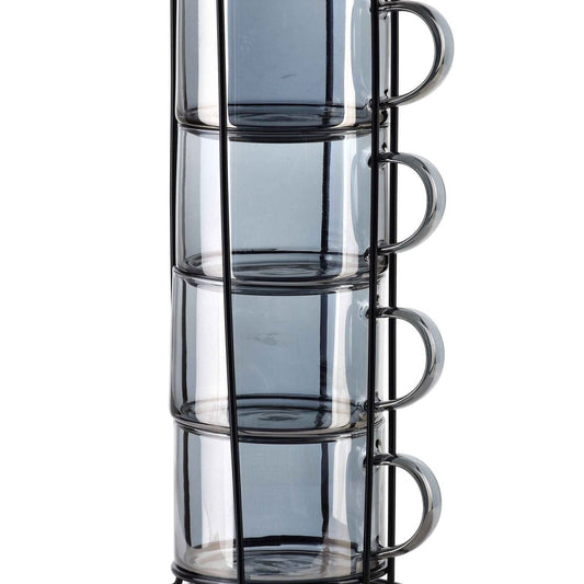 Peter Grey Set mit 4 Tassen auf einem Ständer 350 ml - tinkie.de